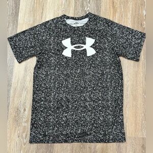 Under Armour Men's Speckled Black and White Tee
